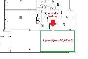 Pronjem kancele 66,47 m2 ulice Sokolovsk