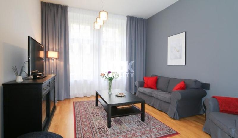 Pronájem, luxusní byt 3+kk, Moravská, Praha 2 - Vinohrady, 65 m2, 2 neprůchozí pokoje, u parku - foto 1 z 8